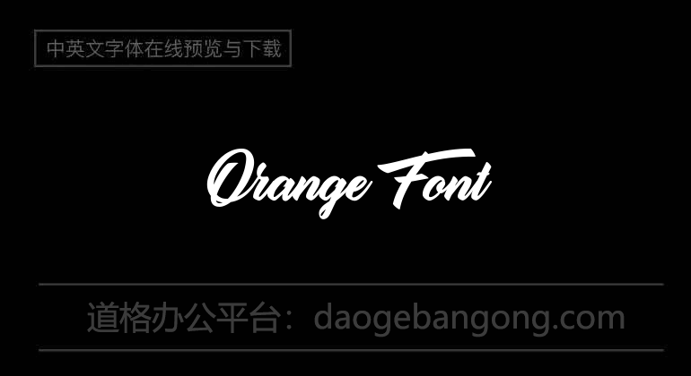 Orange Font