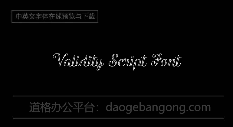 Validity Script Font