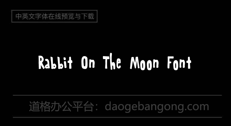 Rabbit On The Moon Font