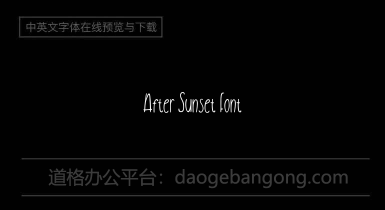 After Sunset Font