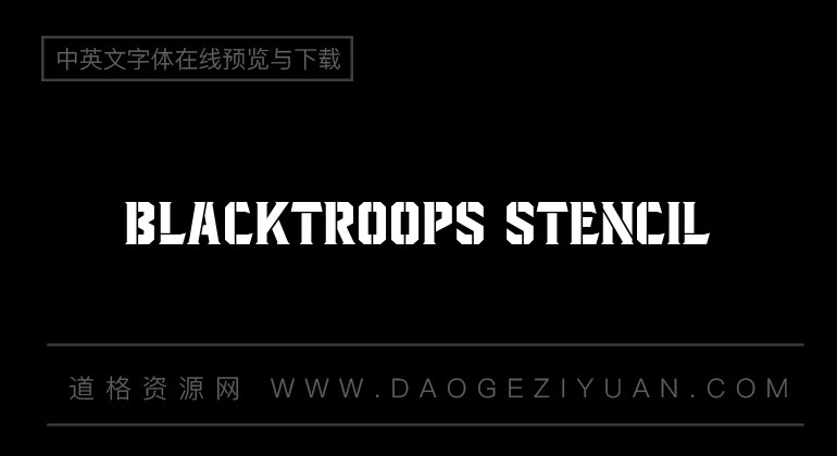 Blacktroops stencil