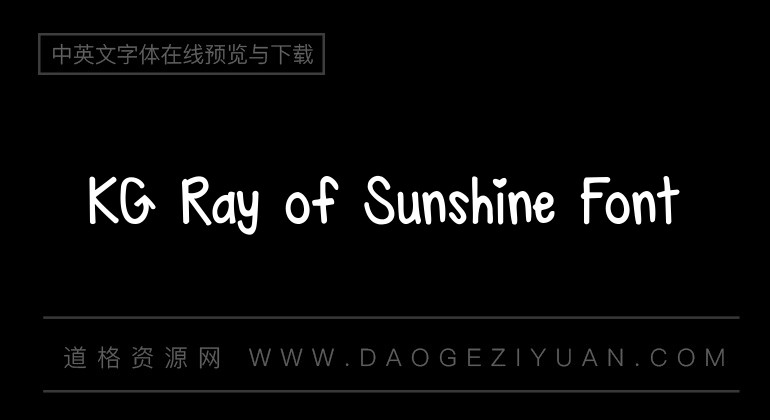 KG Ray of Sunshine Font