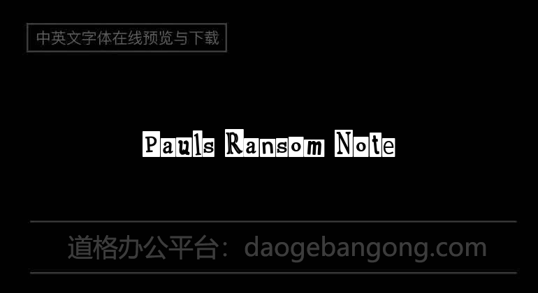 Pauls Ransom Note