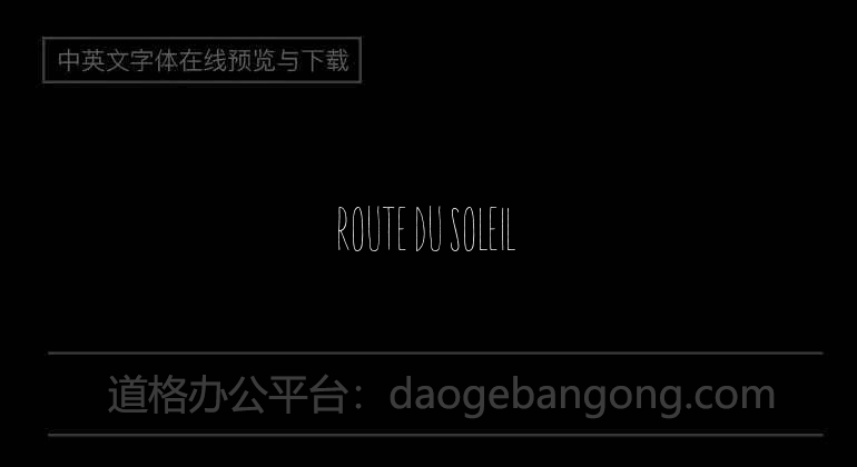 Route Du Soleil