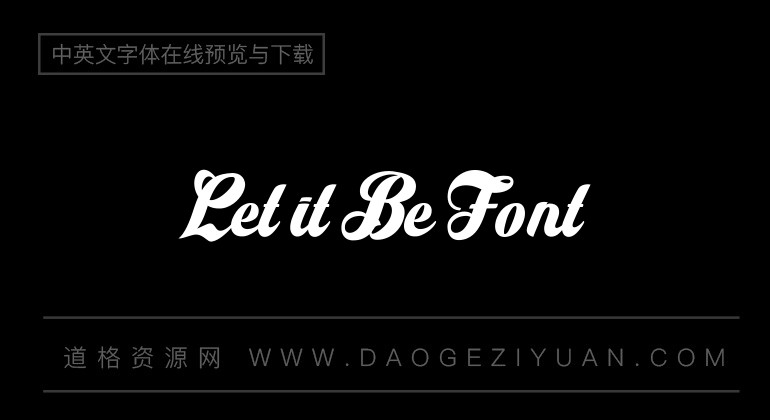 Let it Be Font