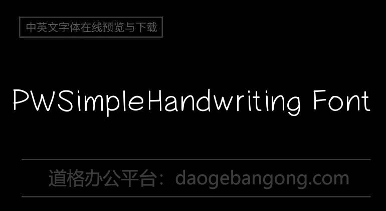 PWSimple Handwriting Font