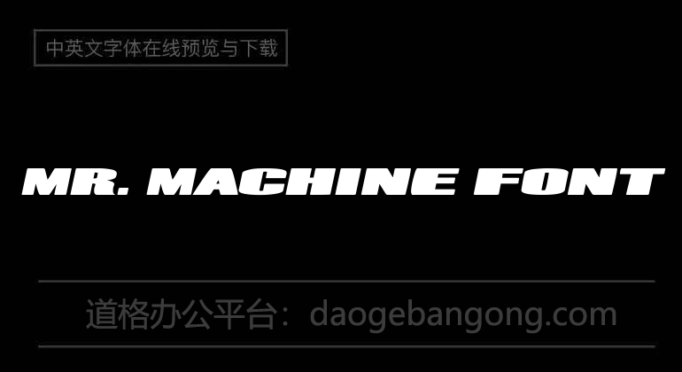 Mr. Machine Font