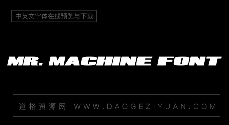 Mr. Machine Font