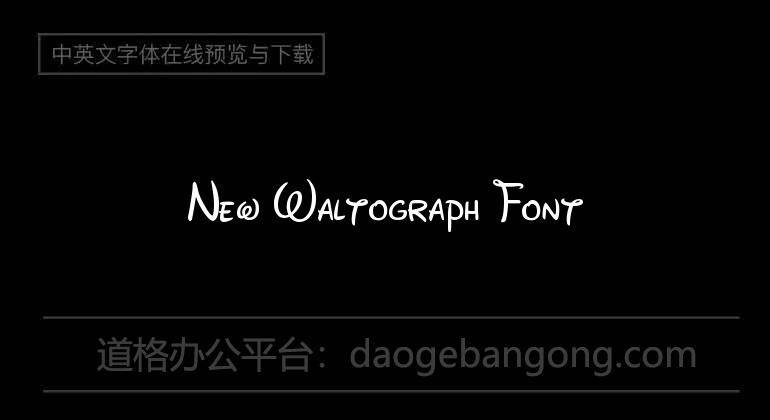 New Waltograph Font