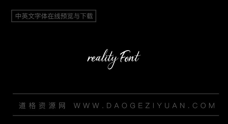 reality Font