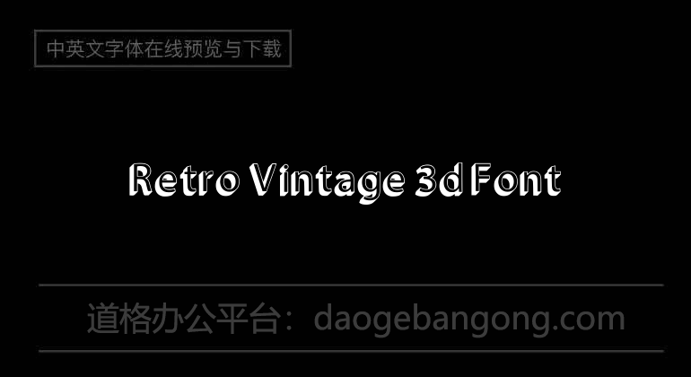 Retro Vintage 3d Font