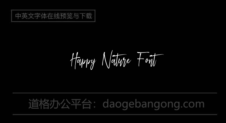 Happy Nature Font