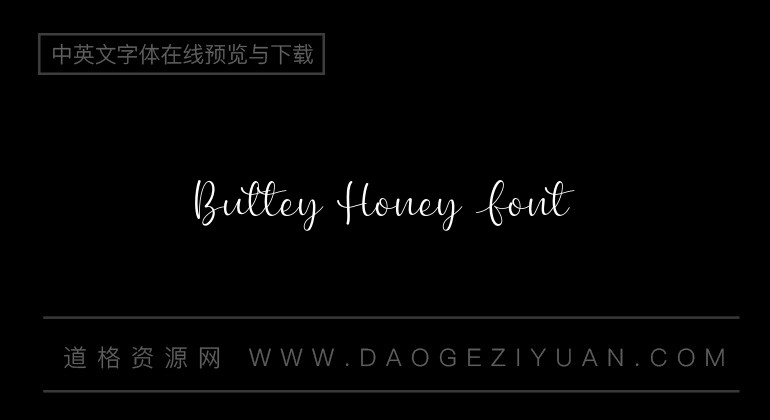 Buttey Honey Font
