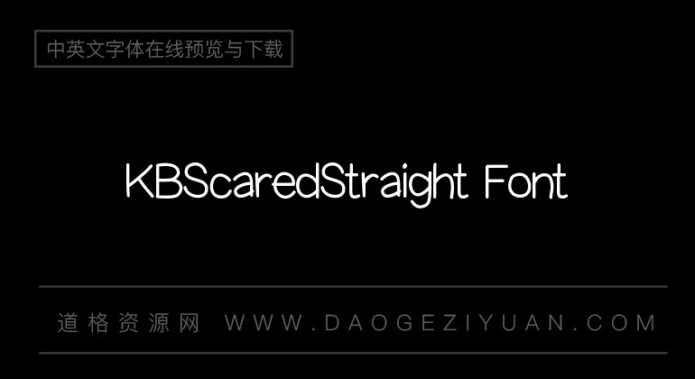 KBScaredStraight Font