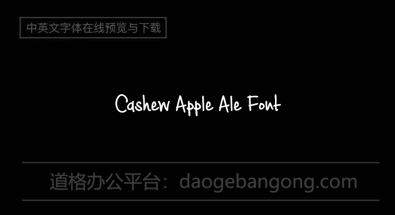 Cashew Apple Ale Font