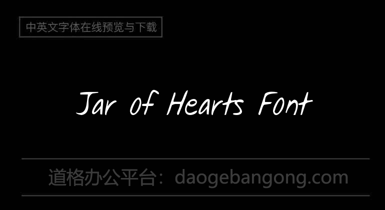 Jar of Hearts Font