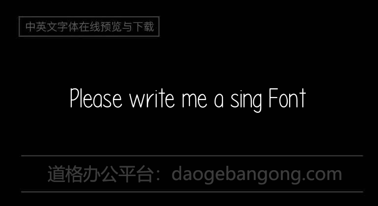 Please write me a sing Font