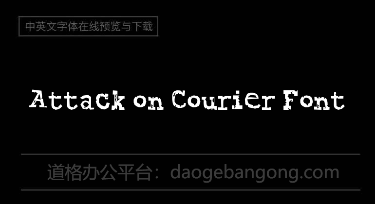 Attack on Courier Font