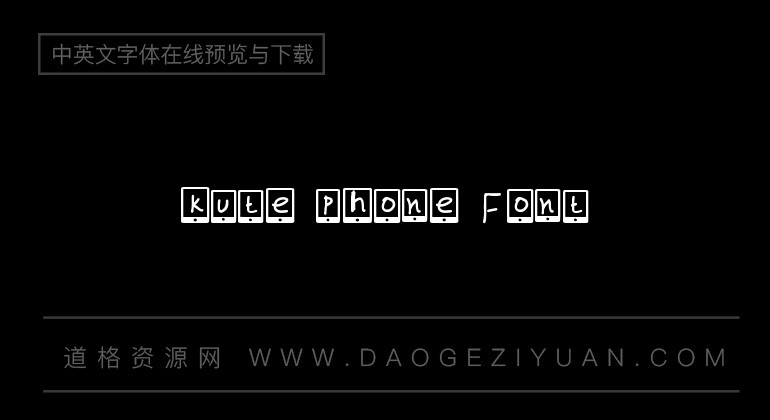 kute phone Font