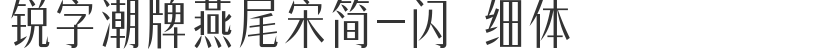 銳字潮牌燕尾宋簡-閃 細體