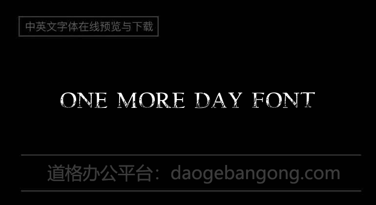 One more Day Font