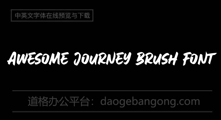 Awesome Journey Brush Font