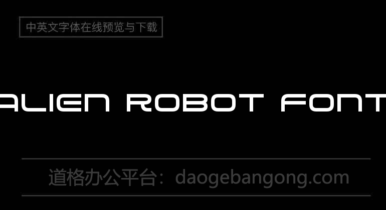 Alien Robot Font