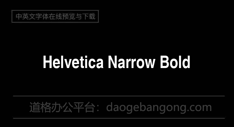 Helvetica Narrow Bold