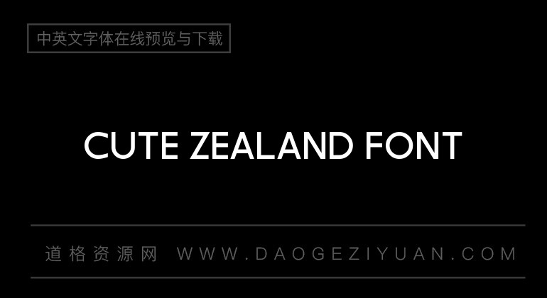 Cute Zealand Font