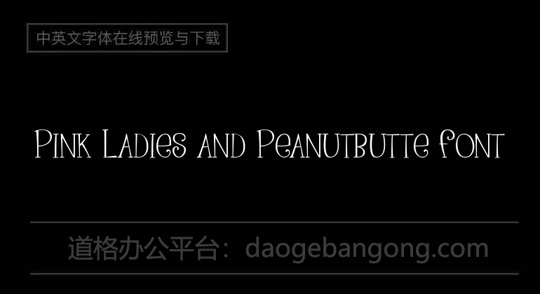 Pink Ladies and Peanutbutte Font