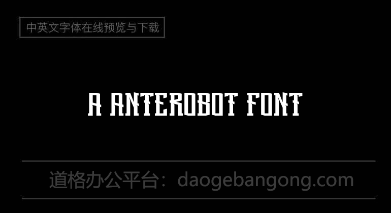 a Anterobot Font