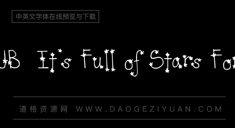 DJB It's Full of Stars Font