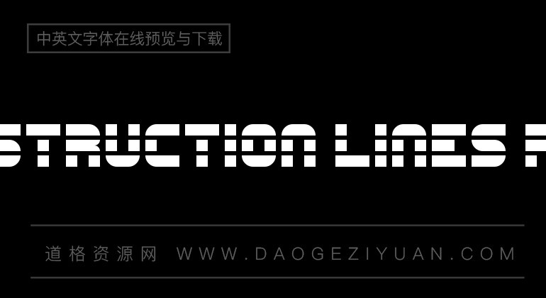 Construction Lines Font