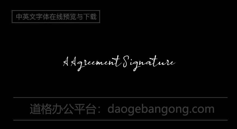 A Agreement Signature