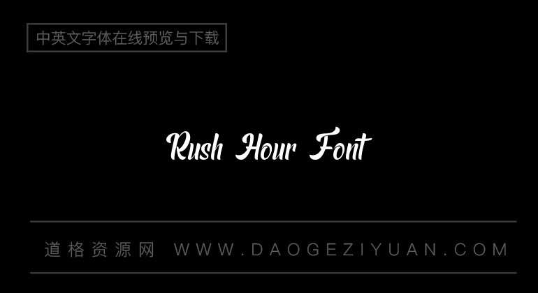 Rush Hour Font