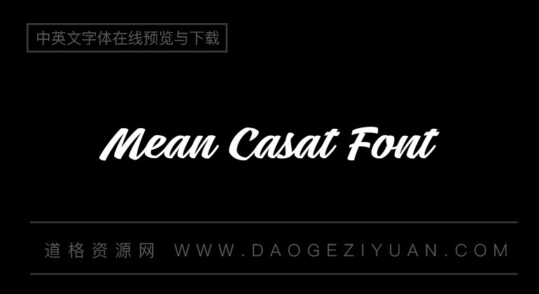 Mean Casat Font
