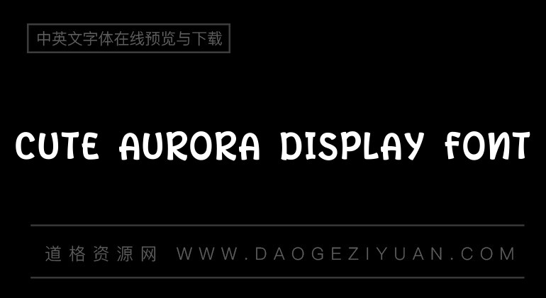 Cute Aurora Display Font