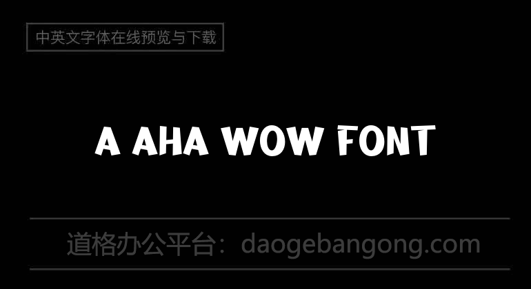 a Aha Wow Font