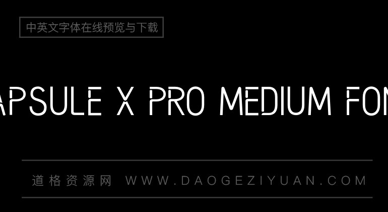 Capsule X Pro Medium Font