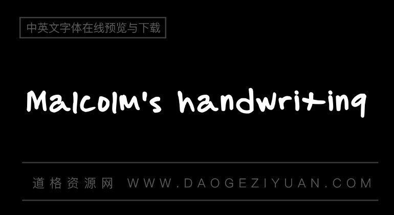 Malcolm's handwriting