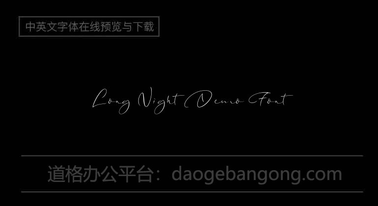 Long Night Demo Font