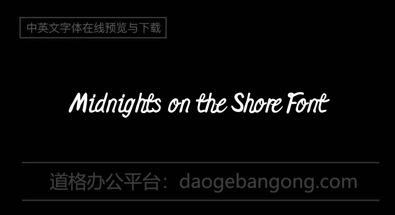 Midnights on the Shore Font