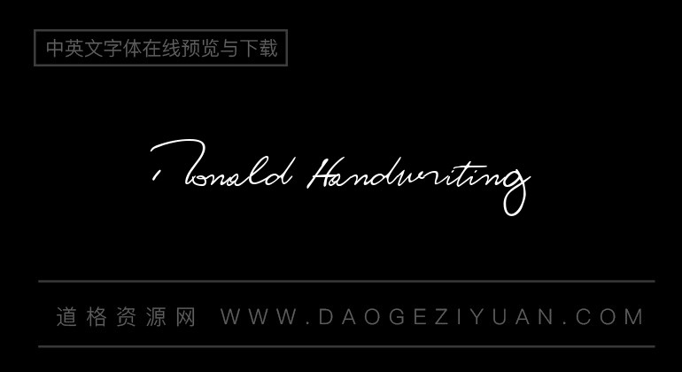 Ronald Handwriting