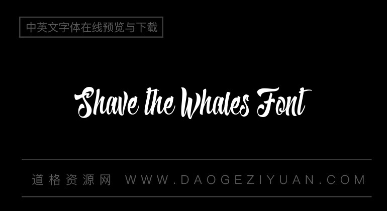 Shave the Whales Font
