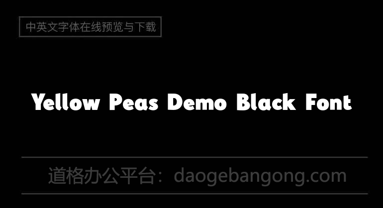 Yellow Peas Demo Black Font