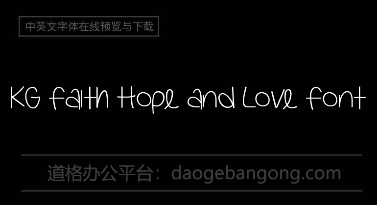 KG Faith Hope and Love Font