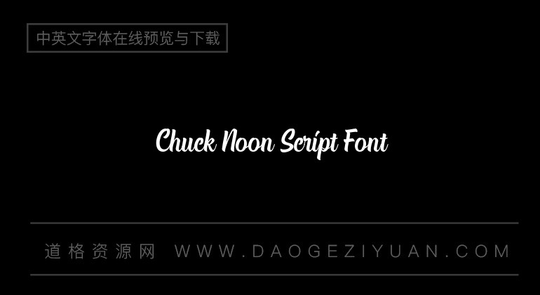 Chuck Noon Script Font