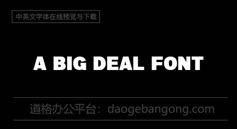 a Big Deal Font