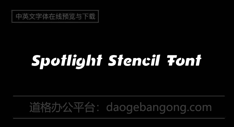 Spotlight Stencil Font
