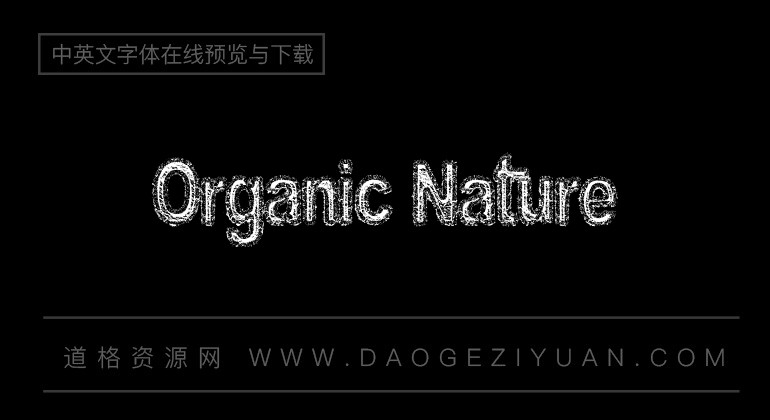 organic nature-英文字體免費字體下載大全-道格資源